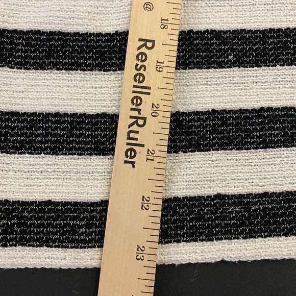 Merona Short Sleeve Top Womens Small Black White Striped Boxy Career Work Wear - Picture 7 of 7